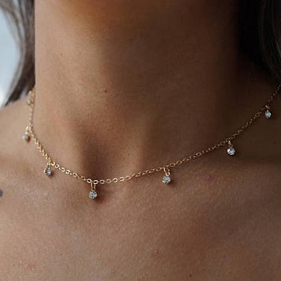 Jewelry - !!!!5 for $25 Clear Crystal Choker Necklace